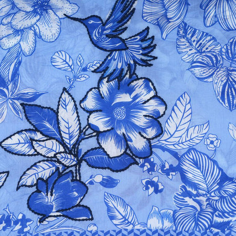 Echarpe Fleurs Azur