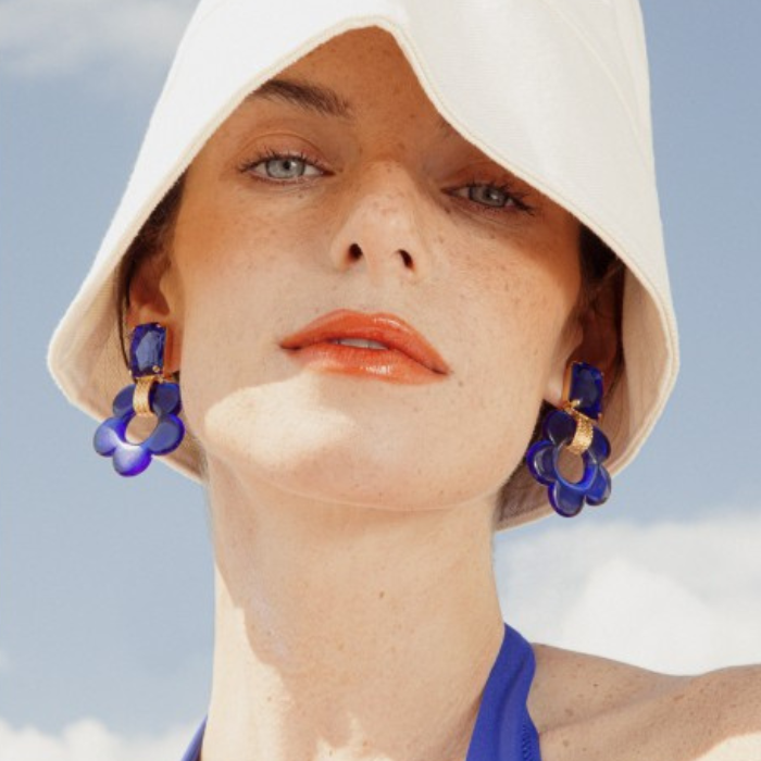 Florem Parma Blue Earrings