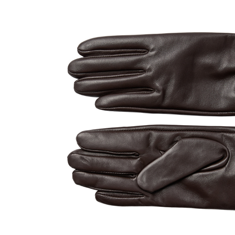 Gants Birna Cuir Chocolat
