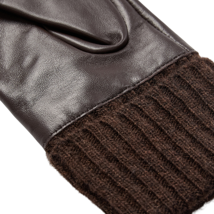 Gants Birna Cuir Chocolat