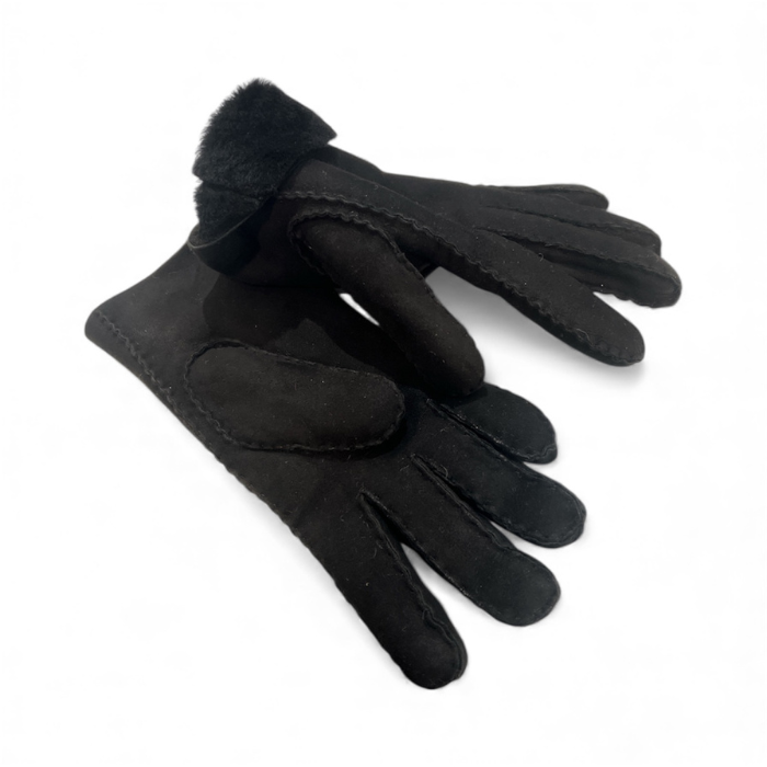Gants Cuir & Fourrure Noire