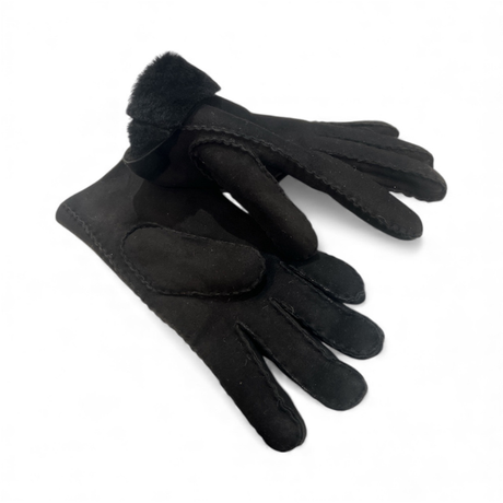 Gants Cuir & Fourrure Noire