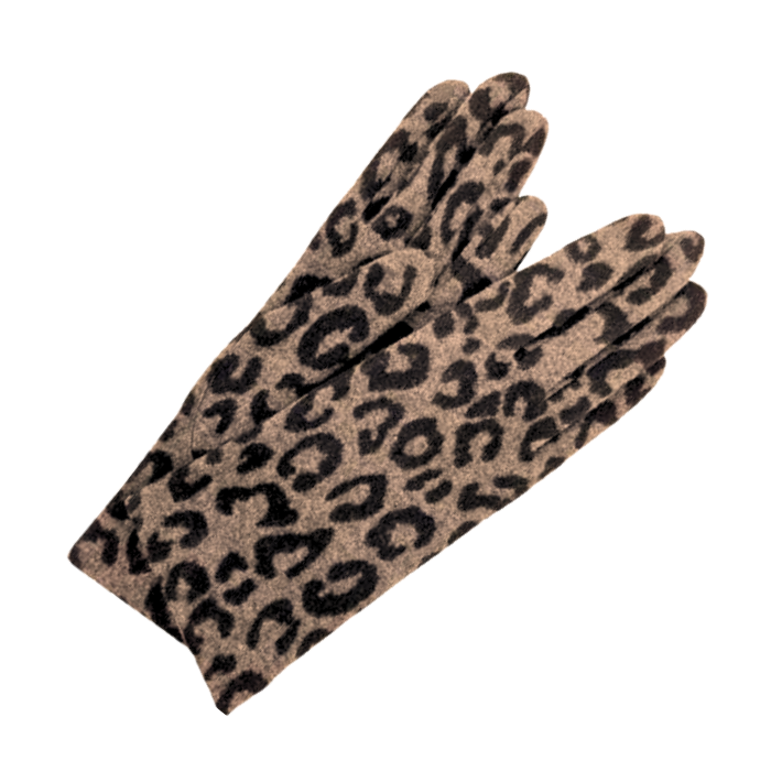 Gants Léopard Camel