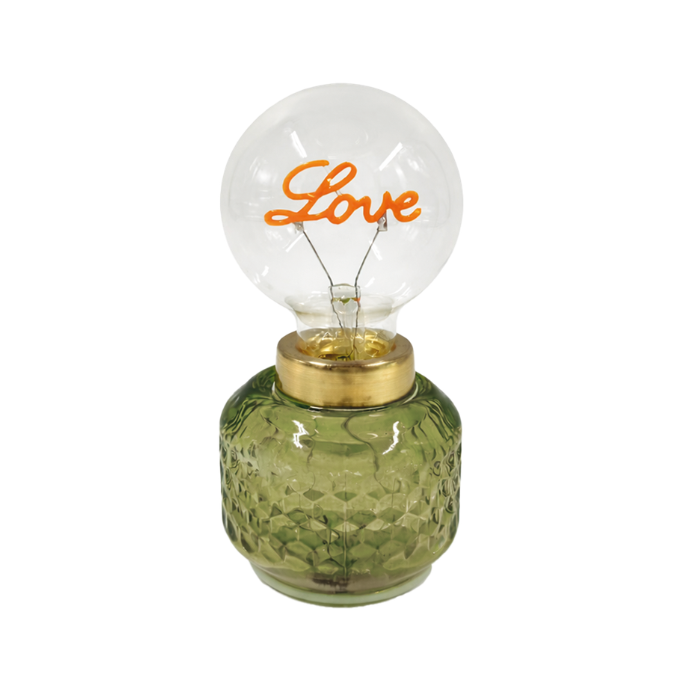 Lampe Love Verte