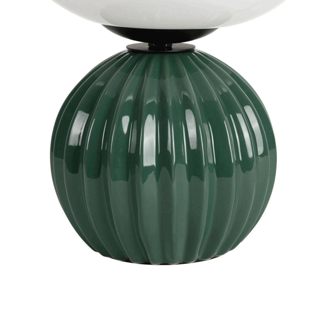 Lampe céramique verte