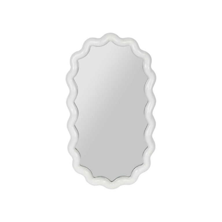 White Wavy Mirror