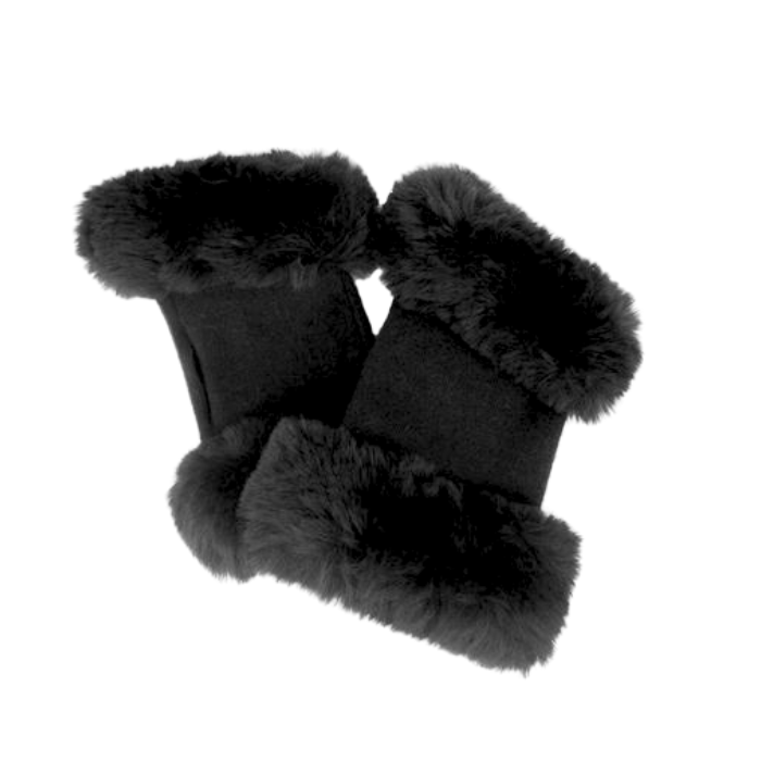 Mitaines Fourrure Noir