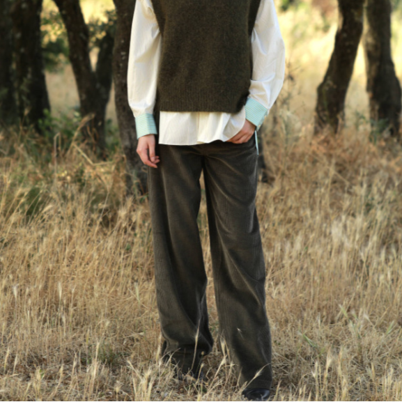 Pantalon Scarlett Velours Kaki