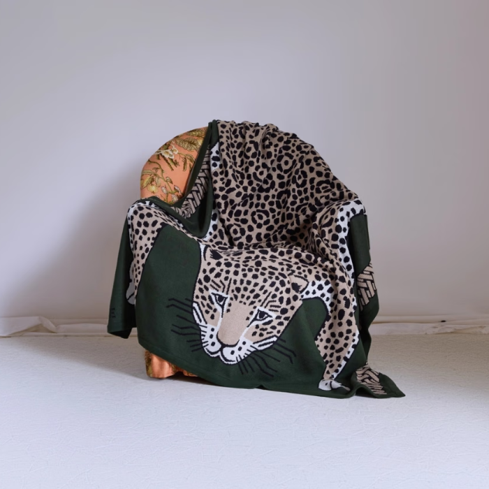 Plaid Léopard Kaki