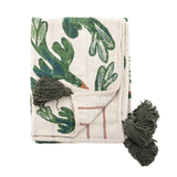 Plaid Oiseaux Vert