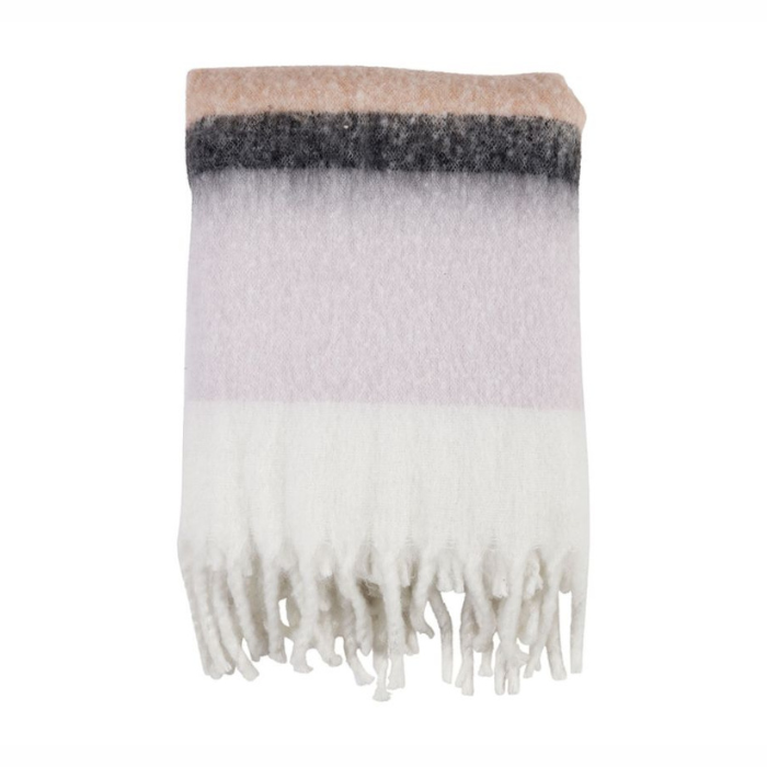Plaid Pure Kaki et Parme