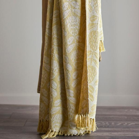 Plaid Végétal Jaune