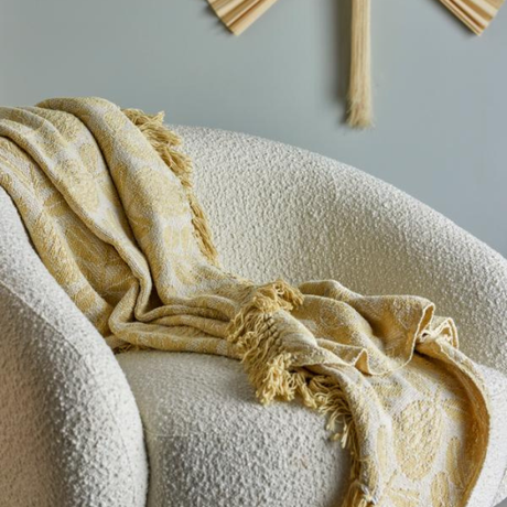 Plaid Végétal Jaune