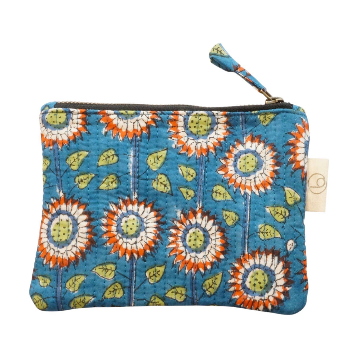 Pochette Fleurs Bleu & Rouge
