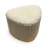 Pouf textile bouclettes craie