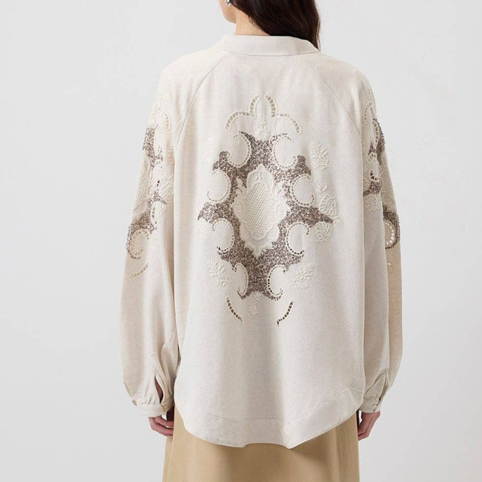 Veste Kimono Broderies Paillettes