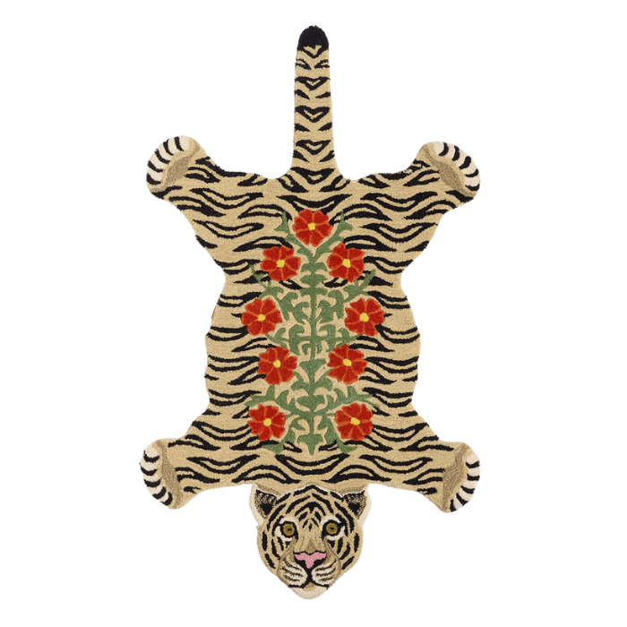 Large Tiger Floral Rug