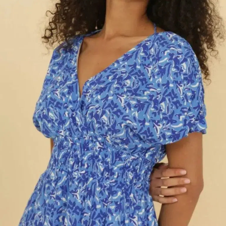 Robe midi bleue