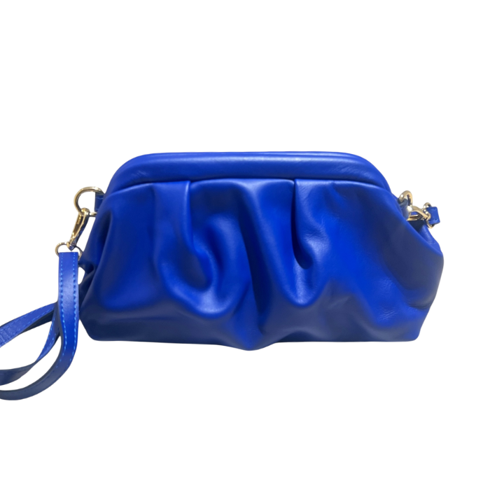 Sac Bourse Cuir Bleu