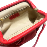 Sac Bourse Cuir Rouge