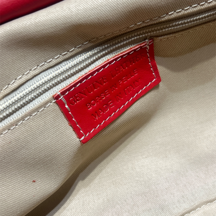 Sac Bourse Cuir Rouge