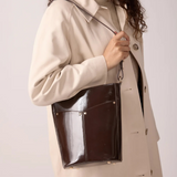 Sac Gabrielle Chocolat Vernis