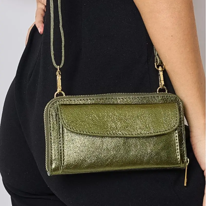Sac Glitter Irisé Vert Olive
