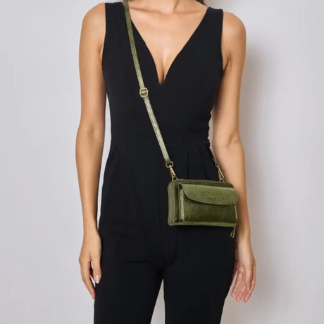 Sac Glitter Irisé Vert Olive