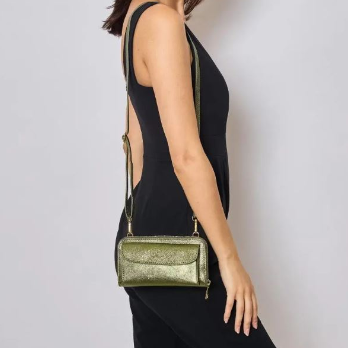 Sac Glitter Irisé Vert Olive