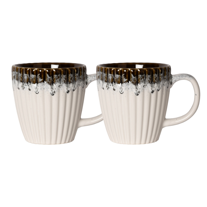Set 2 Mugs Chocolat et Blanc