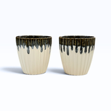 Set 2 Tasses Chocolat et Blanc