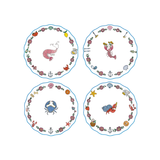 Set 4 Assiettes Crustacé