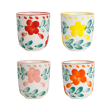Set 4 Cups Flowers