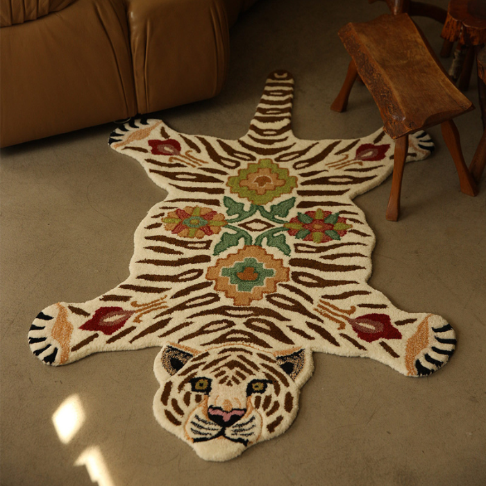 Tapis Tigre Blanc