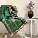 Tissage Vert & Rose