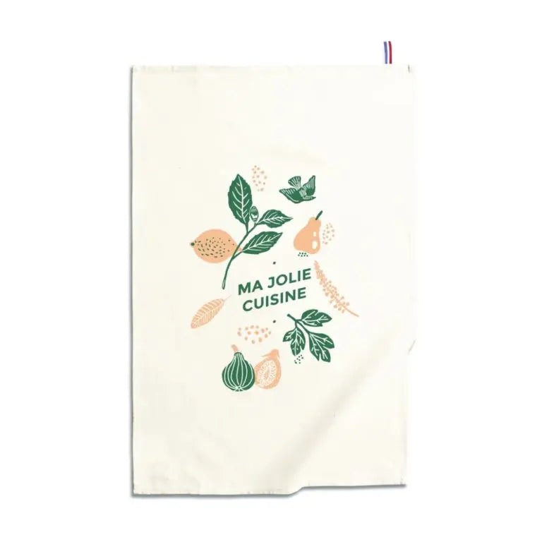 Happy Fruit tea towel