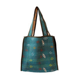 Tote Bag Kantha Bleu Canard