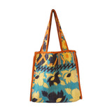 Tote Bage Kantha Bleu & Jaune