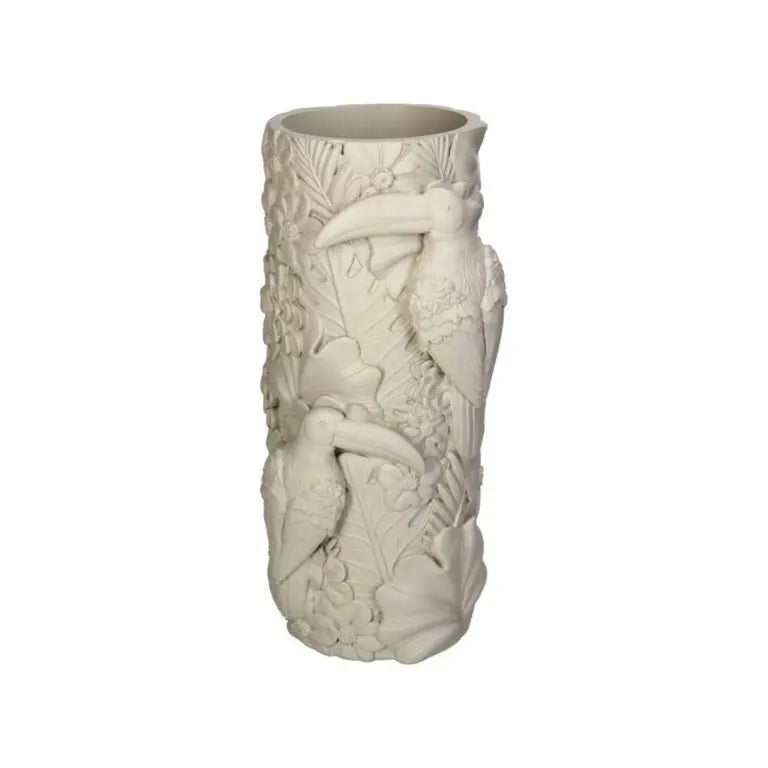 Beige Bird Vase