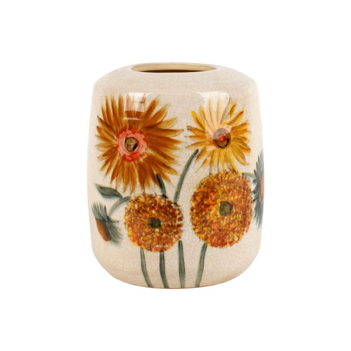 Vase Fleuri Ocre