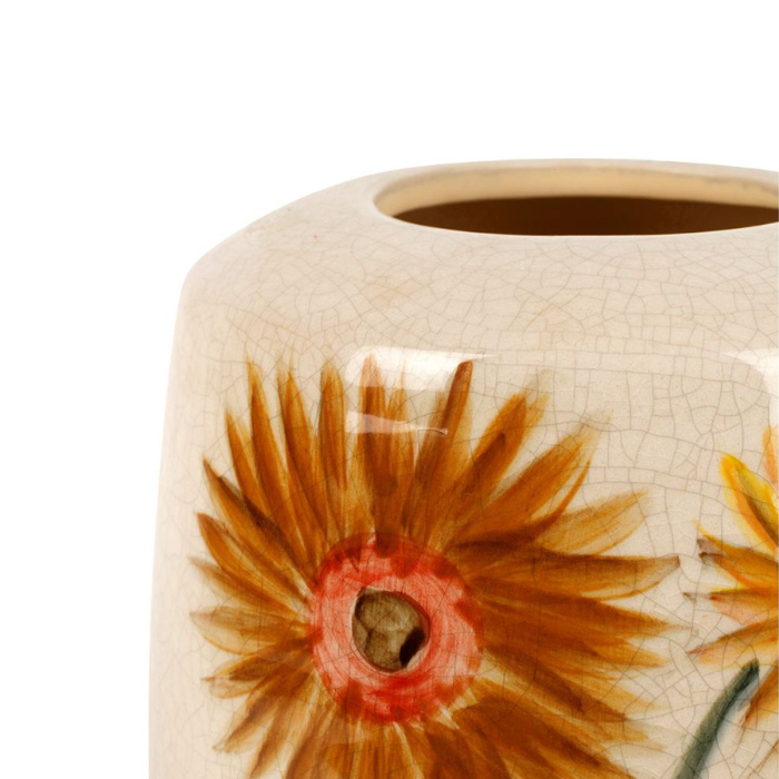 Vase Fleuri Ocre