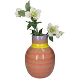 Vase Rayure Dolomite Rose