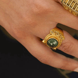 Bague jasmine tourmaline serpentine