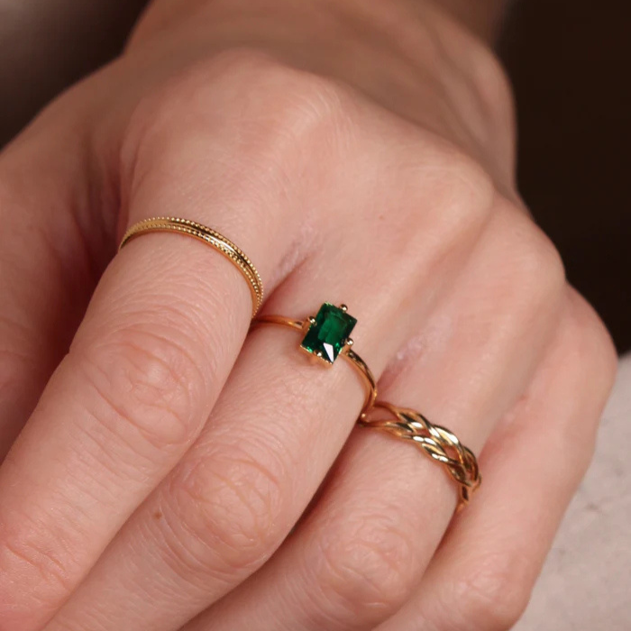 Bague Madeleine Verte