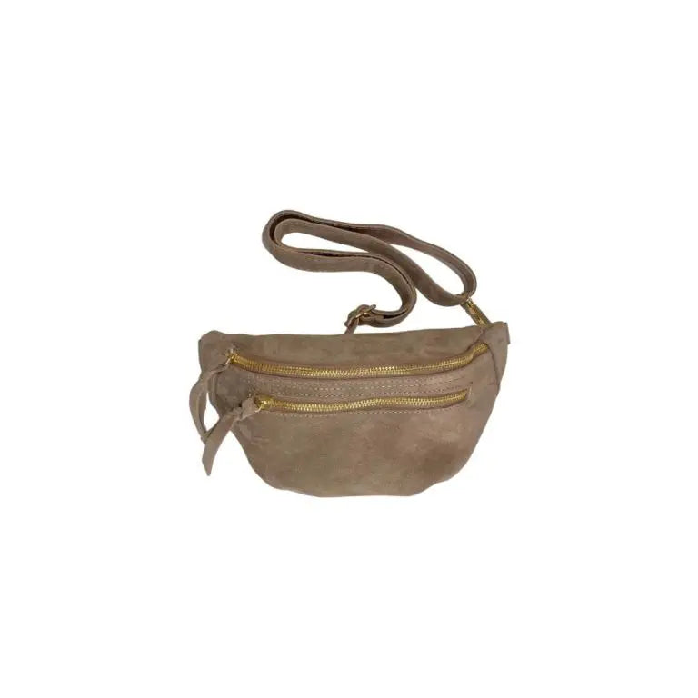 Banane cuir nubuck taupe