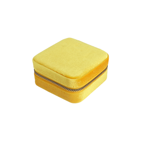 Boite Bijoux Velours Jaune
