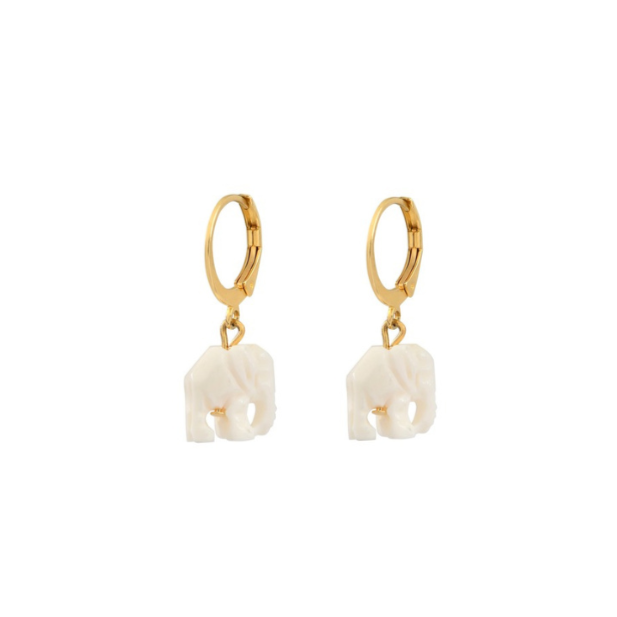 Boucles d'oreilles Elephant Ivoire