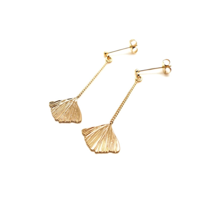 Boucles d'oreilles Ginkgo Pendantes