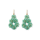 Boucles d'oreilles Fleurs Turquoise