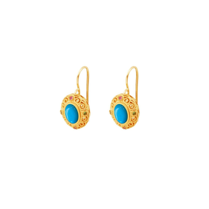 Boucles d'oreille Indie Turquoise